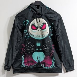 NEW The Nightmare BeforeChristmas Women's Jack Skellington Hoodie, Size Large